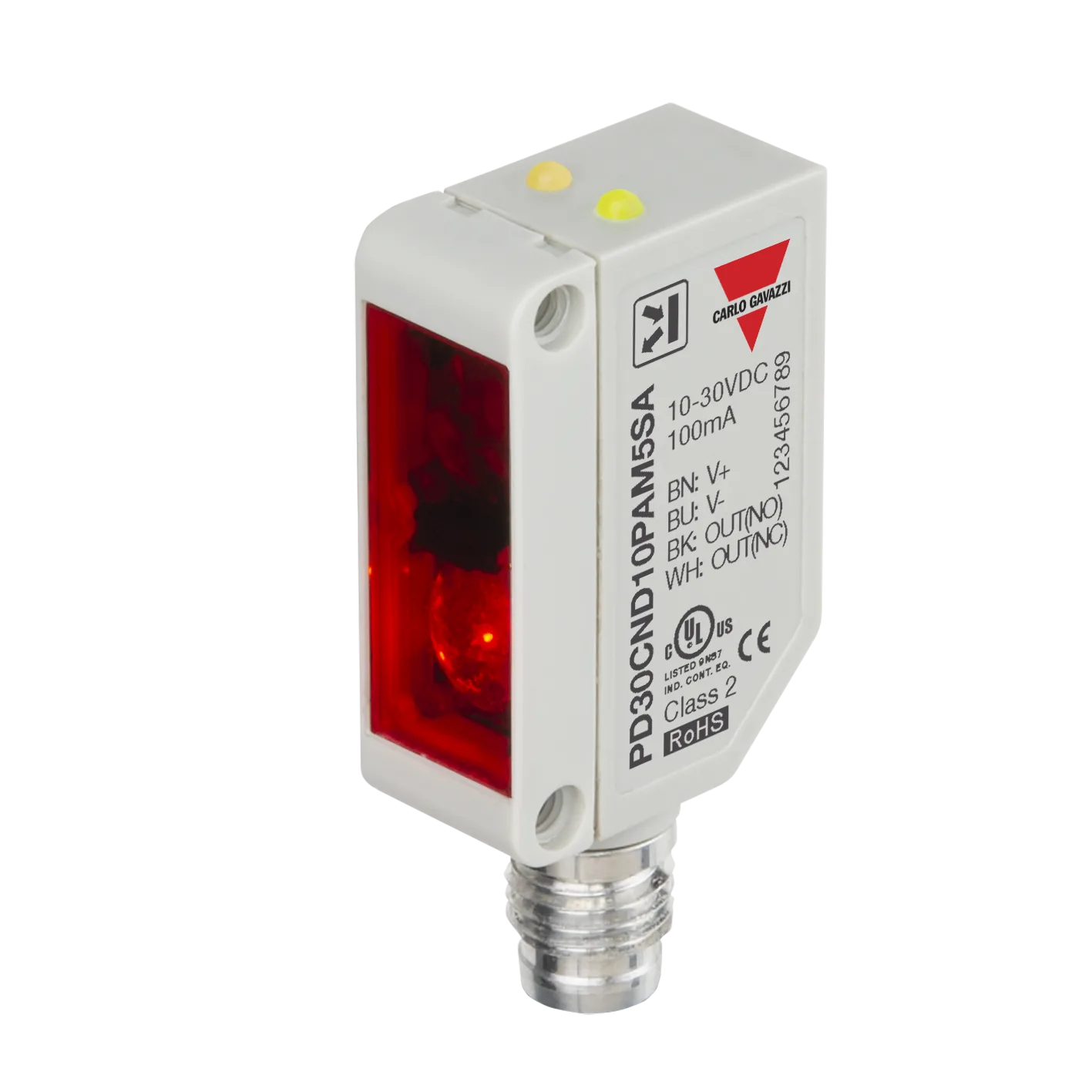 Diffuse photoelectric sensor, compact, 1000 mm, PNP NO+NC, M8 plug