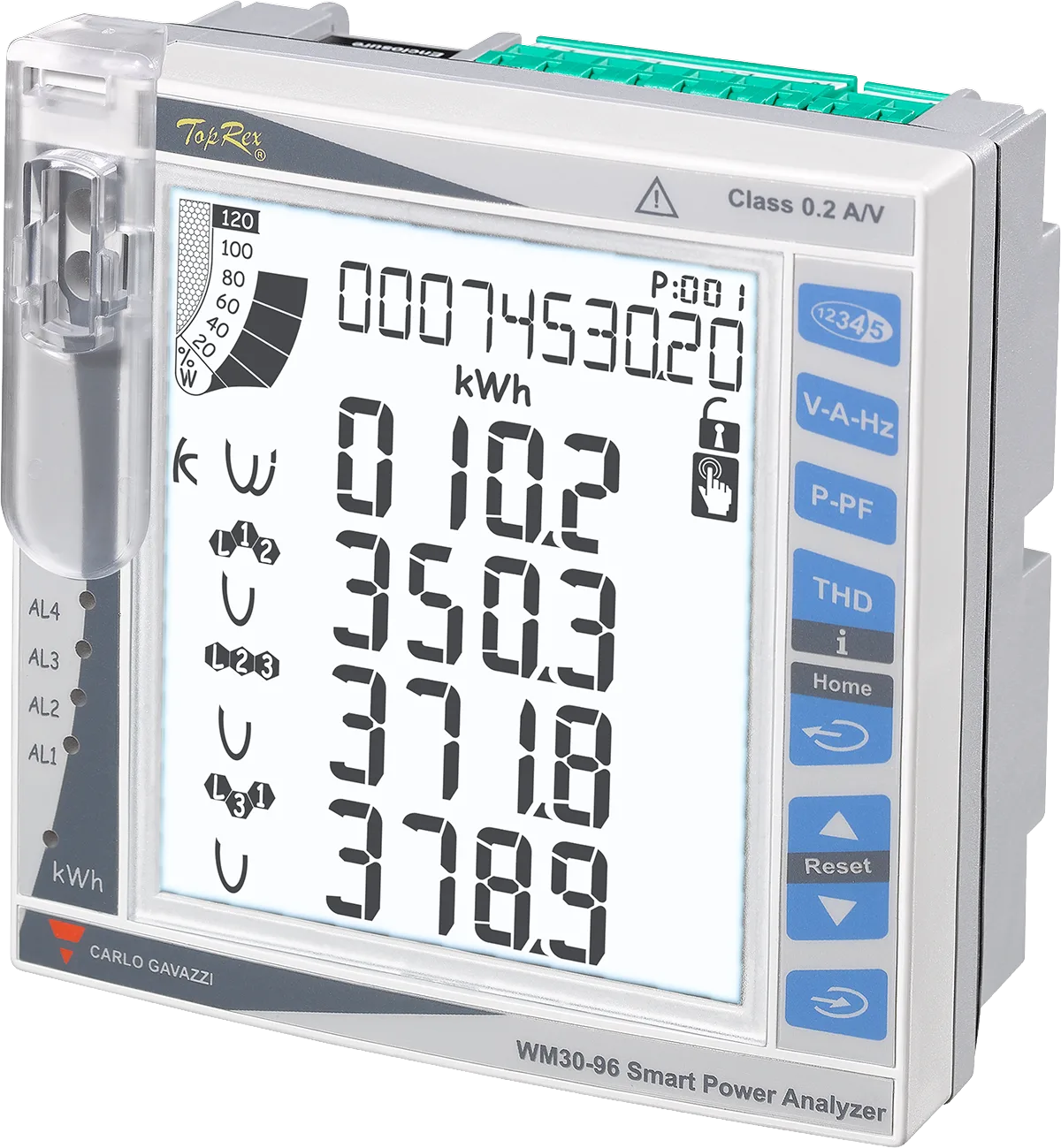 Modular three-phase power analyzer WM30, CT input 5 A