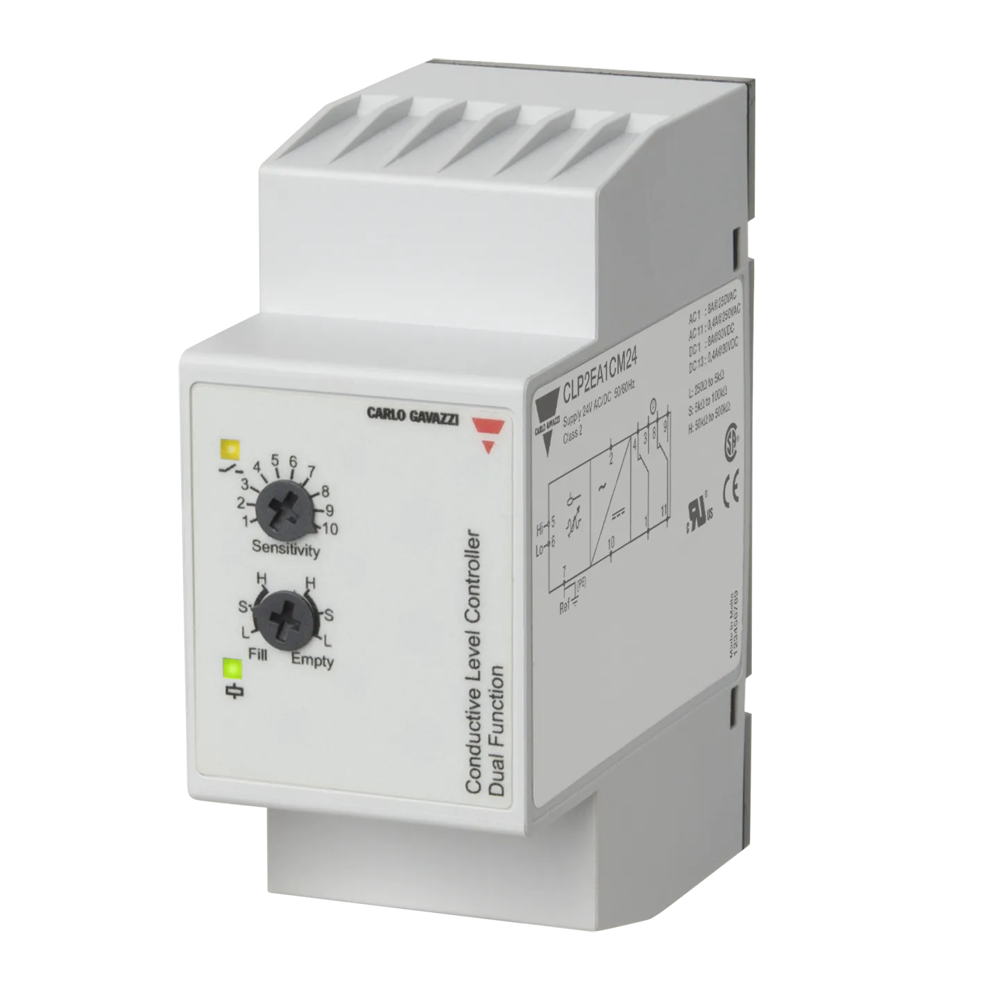 Conductive 2-point level controller CLP2, 24 VAC/DC, plug-in