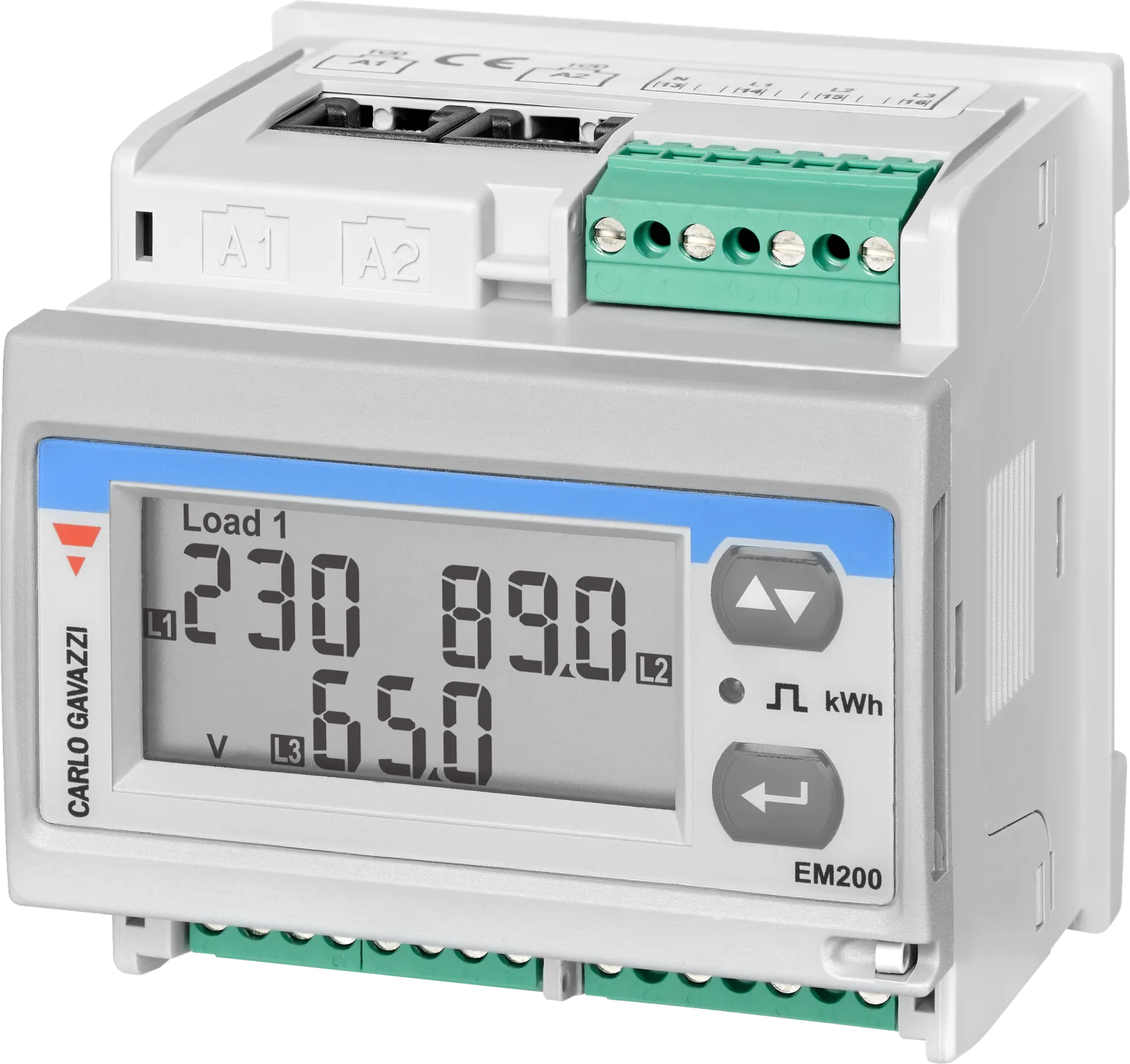 Multi-load energy analyzer EM270, 3-phase, for TCD current sensors, Modbus RTU