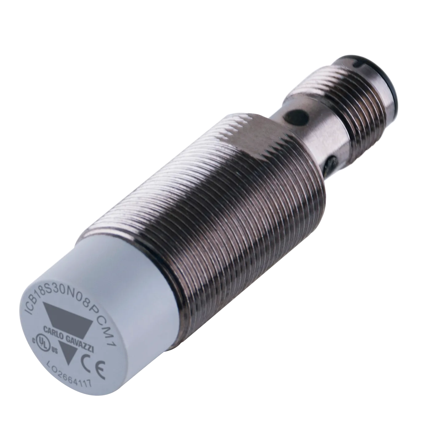 Inductive proximity sensor M18, PNP NO, 14 mm non-flush, short body, M12 plug