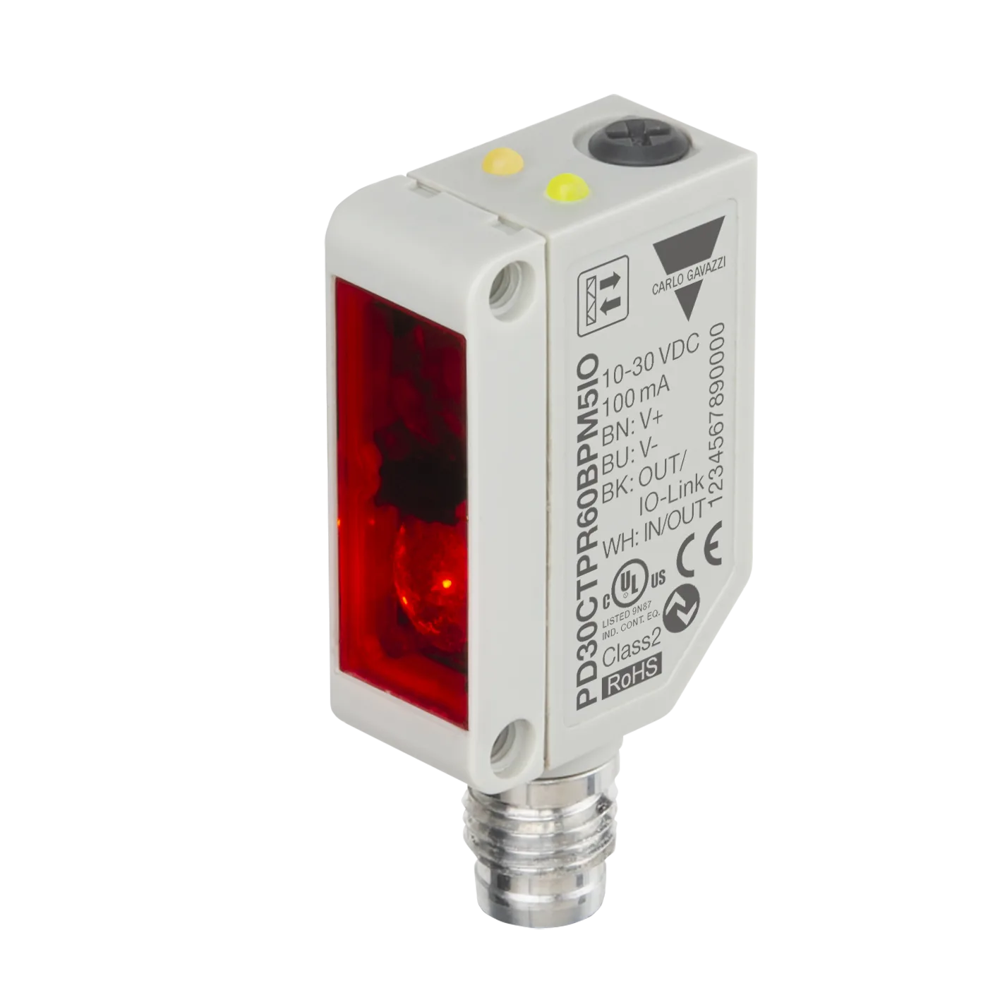 Polarized retro-reflective photoelectric sensor, 6 m, IO-Link, M8 plug
